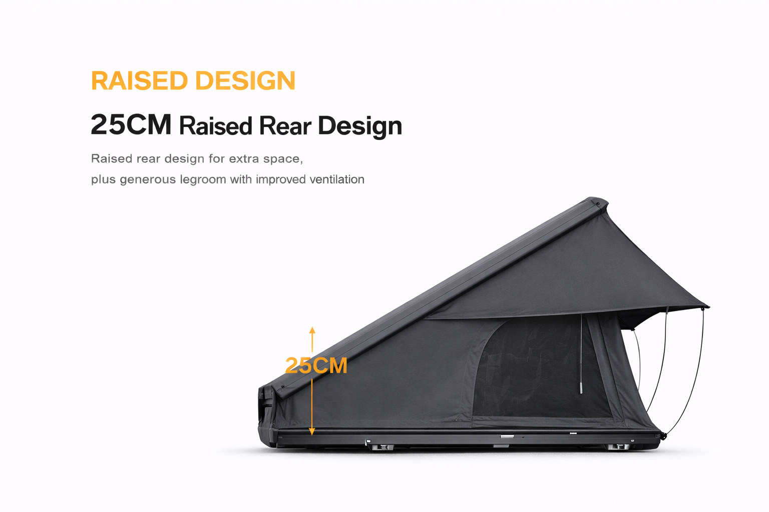 Trailora Heavy-Duty 2-3 Person Hardshell Rooftop Tent With Ladder (SAK93120)